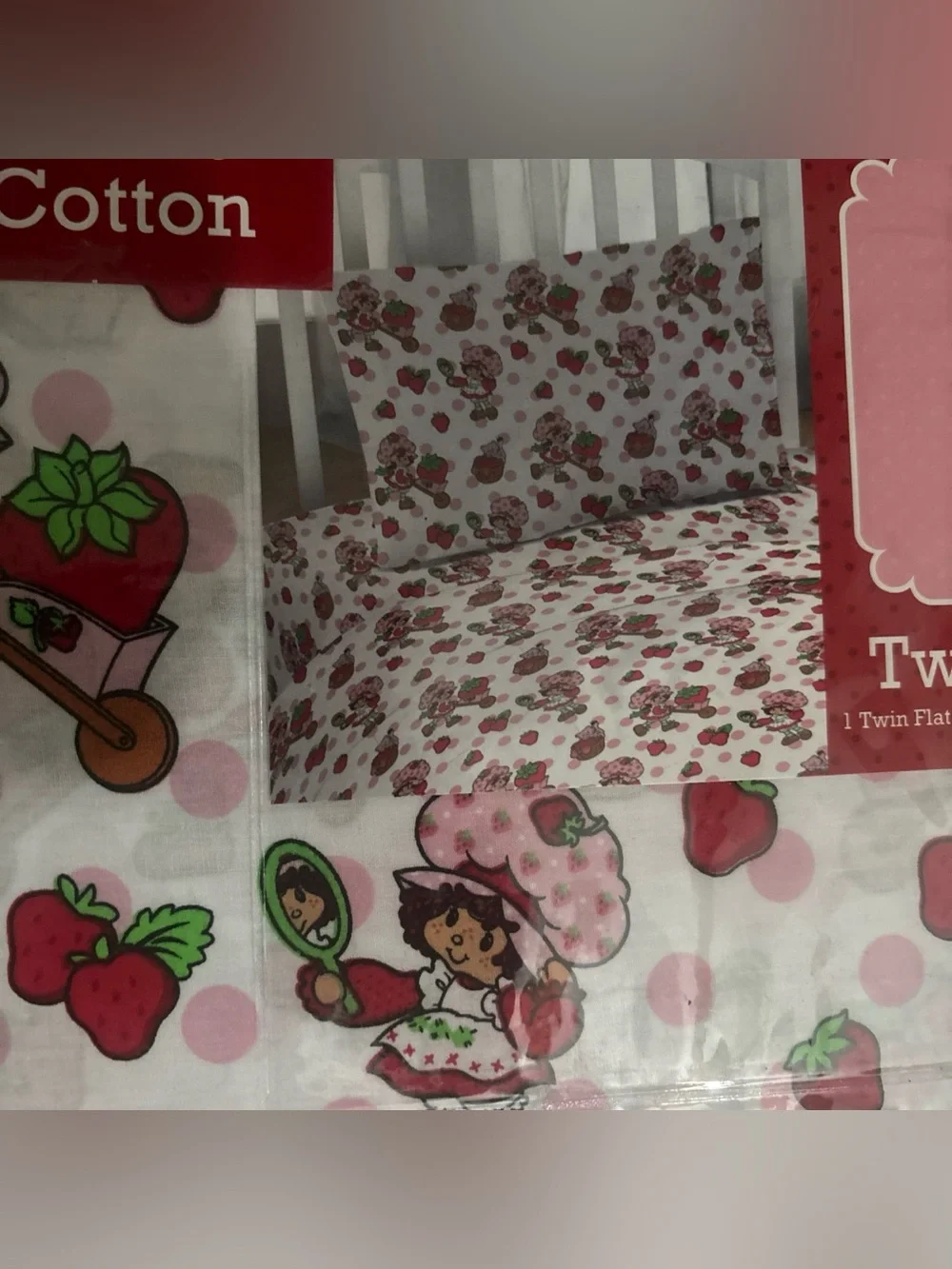 Strawberry Shortcake Twin Sheet Set - Pink